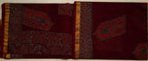 Maroon Chanderi Saree With Stitched Blouse - MIRASILKS Maroon Chanderi Saree With Stitched Blouse